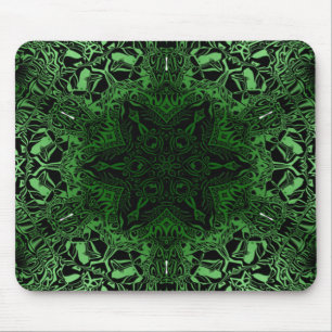 Grünes Kaleidoskop Mousepad