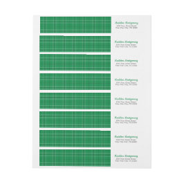 Grünes Kariertes Etikett