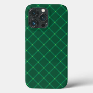 Grünes kariertes Muster Case-Mate iPhone Hülle
