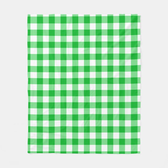 Grünes Karo-Quadrat-Nahtloses Muster  Fleecedecke (Vorderseite)