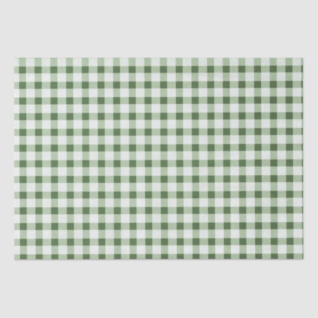 Grünes Karo Seidenpapier (Vorderseite)
