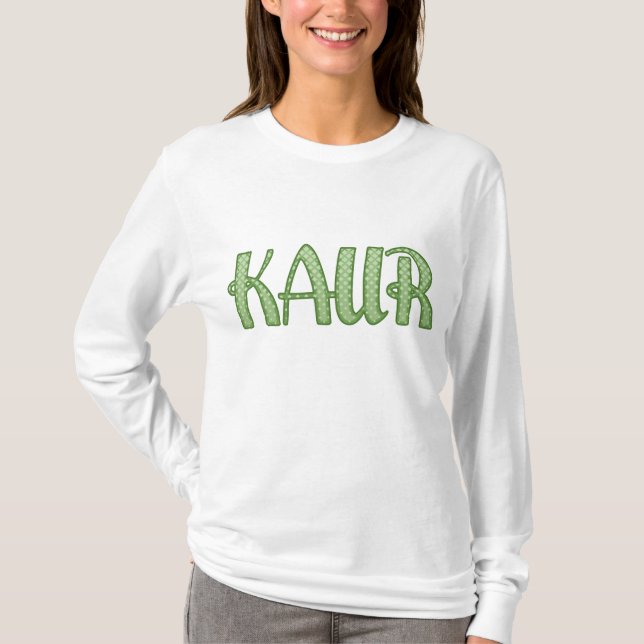 Grünes Kaur T-Shirt (Vorderseite)
