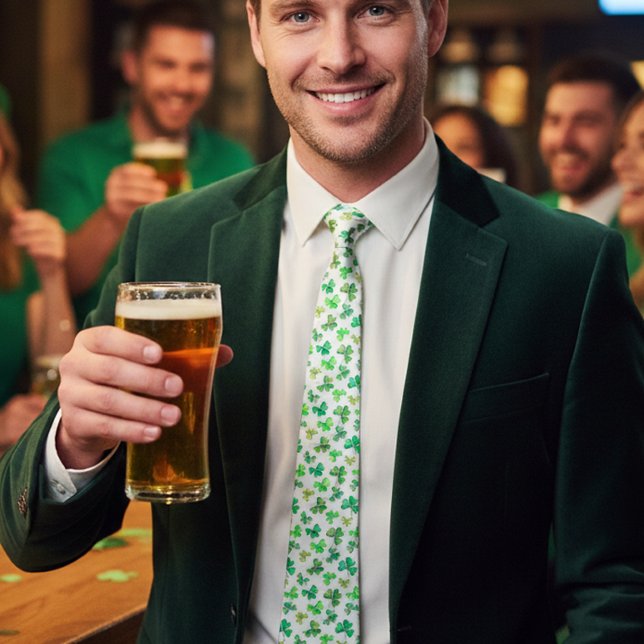 Grünes Kleeblatt am St. Patrick's Day Krawatte (Von Creator hochgeladen)