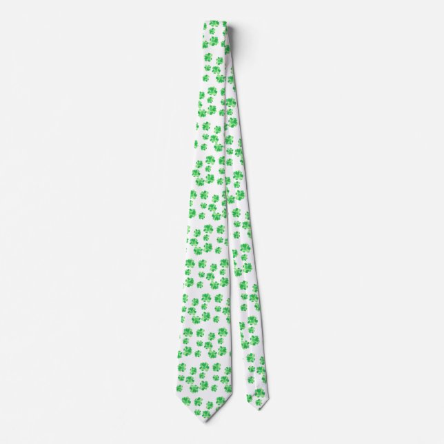 Grünes Kleeblatt der Kleeblätter Holiday Neck Ties Krawatte (Vorderseite)