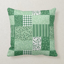 Grünes Kleeblatt-Imitat-Patchwork-Muster-Kissen Kissen