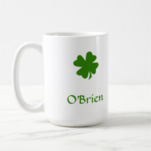 Grünes Kleeblatt Irisches Erbe individuelle Name  Kaffeetasse
