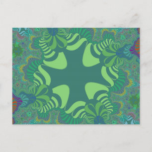 Grünes Kleeblatt Postkarte