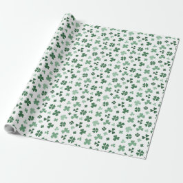Grünes Kleeblatt St Patrick's Day Packpapier