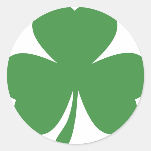 grünes Kleeblatt st. patrick's day Runder Aufkleber (Vorderseite)