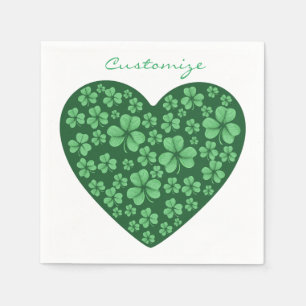 Grünes Kleeblatt St Patrick's Day Serviette