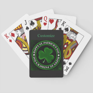 Grünes Kleeblatt St Patrick's Day Spielkarten
