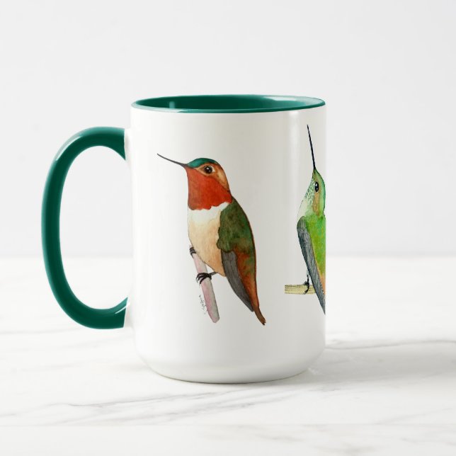 Grünes Kolibri-Mug Tasse (Links)