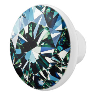Grünes Kristall-Diamantmuster Keramikknauf