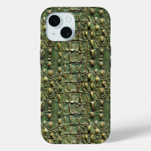 Grünes Krokodil-Ledermuster Case-Mate iPhone Hülle