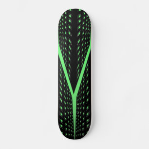 Grünes Lasermuster Skateboard