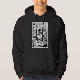 Grünes Laternen-Fliegen, Schwarzweiss Hoodie