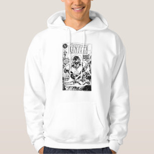 Grünes Laternen-Fliegen, Schwarzweiss Hoodie