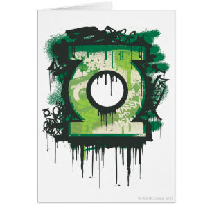 Grünes Laternen-Graffiti-Symbol