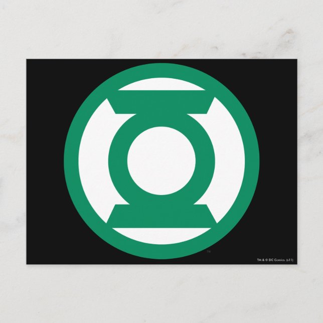 Grünes Laternen-Logo 13 Postkarte (Vorderseite)