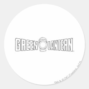 Grünes Laternen-Logo 6 Runder Aufkleber