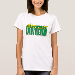 Grünes Laternen-Logo - gelbe Flammen T-Shirt
