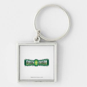 Grünes Laternen-Logo - grüne Flammen Schlüsselanhänger