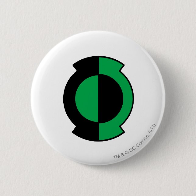 Grünes Laternen-Logo umgedreht Button (Vorderseite)