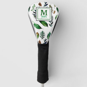 Grünes Laub Botanische Natur Personalisiert Golf Headcover