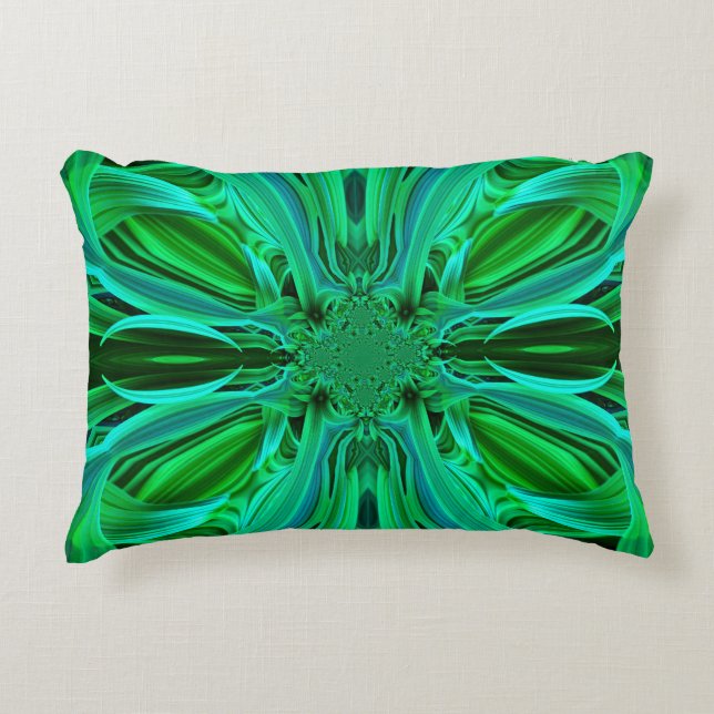 Grünes Leaf Außenkissen Zierkissen (Vorderseite)