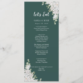 Grünes Leaf Blumengrün Danke und Hochzeitsmenü Programm