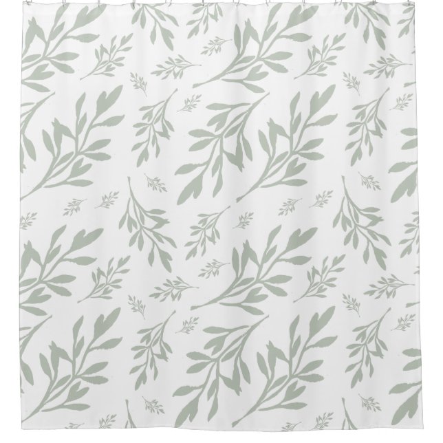 Grünes Leaf - Duschvorhang (Vorderseite)