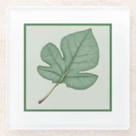 Grünes Leaf Glasuntersetzer