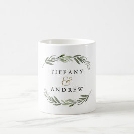 Grünes Leaf Hochzeit Verlobung Jubiläum Geschenk Kaffeetasse