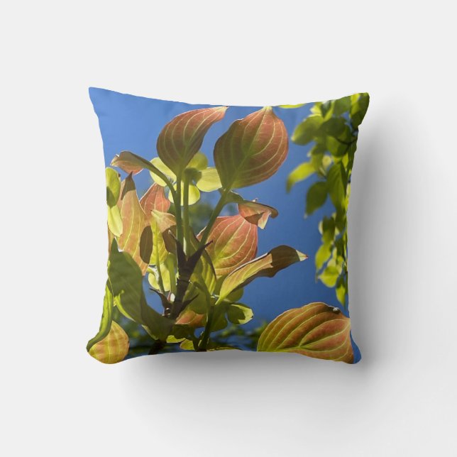 Grünes Leaf-Kissen Kissen (Vorderseite)