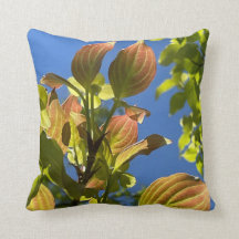 Grünes Leaf-Kissen
