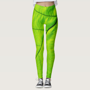 Grünes Leaf Leggings
