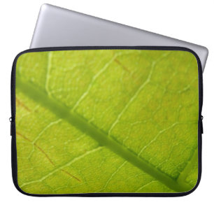 Grünes Leaf Naturfotografie Laptopschutzhülle