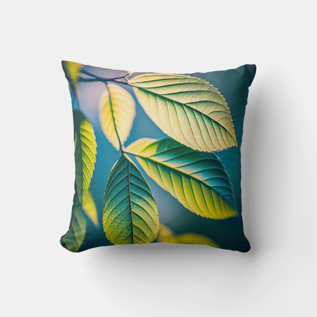 Grünes Leaf Ruhe Stille Friedliche Jahreszeit Kissen (Vorderseite)