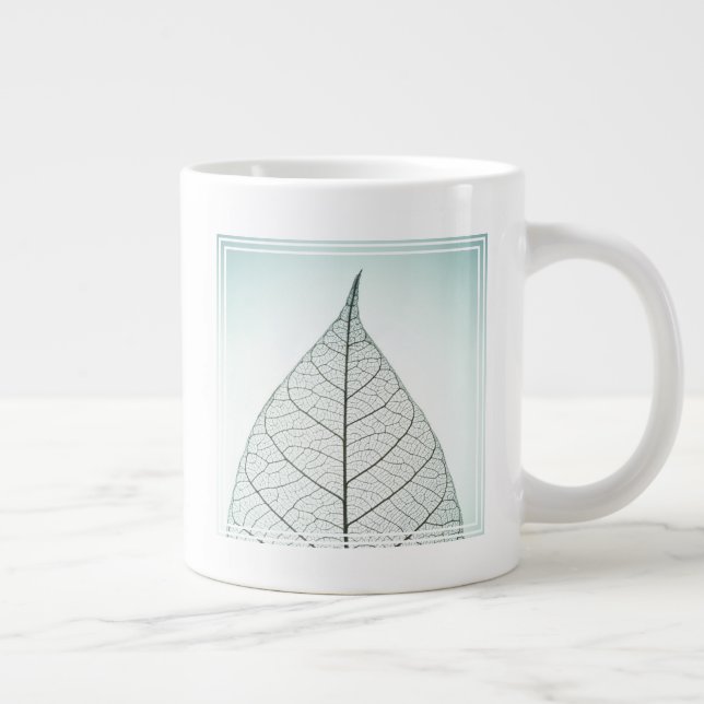 Grünes Leaf-Skelett Jumbo-Tasse (Rechts)