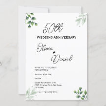 Grünes Leaf' Standard 50. Hochzeitstag