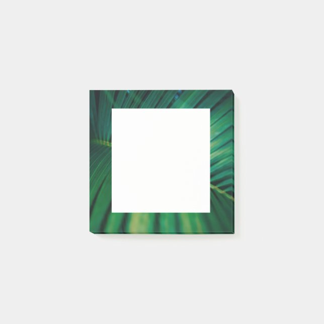 Grünes Leaf Tropenwald Foto Post-it Klebezettel (Vorderseite)
