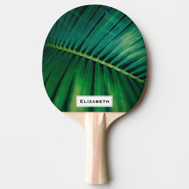 Grünes Leaf Tropenwald Foto Tischtennis Schläger (Vorderseite)