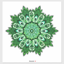 Grünes Leaf Tropical Boho Mandala