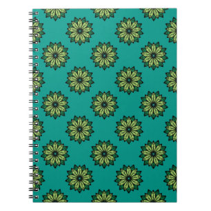 Grünes Leaf und Blume nahtlos Muster Hintergrund. Notizblock