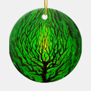 Grünes Leben Keramik Ornament
