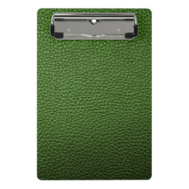 Grünes Leder Mini Klemmbrett