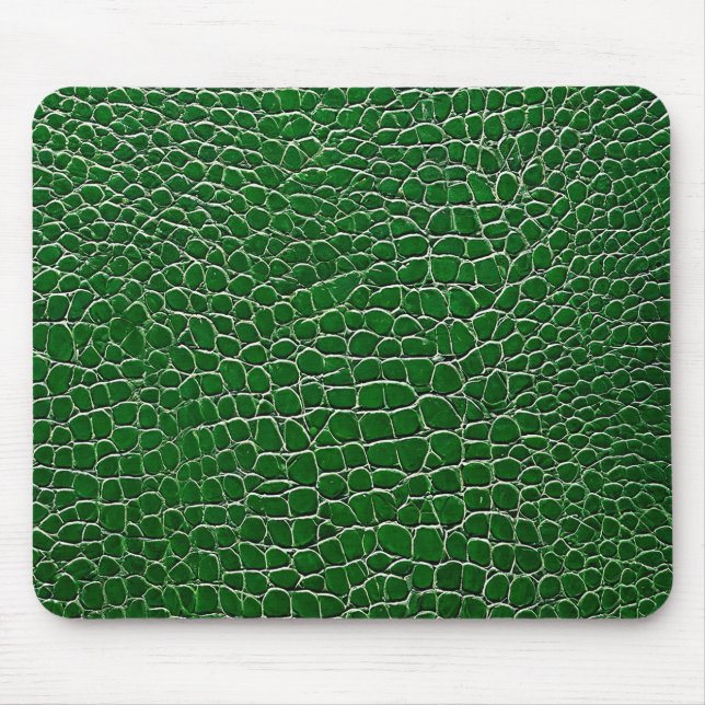 Grünes Ledereffekt Mousepad (Vorne)