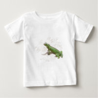 Grünes Leguan-Eidechsen-Baby-Shirt