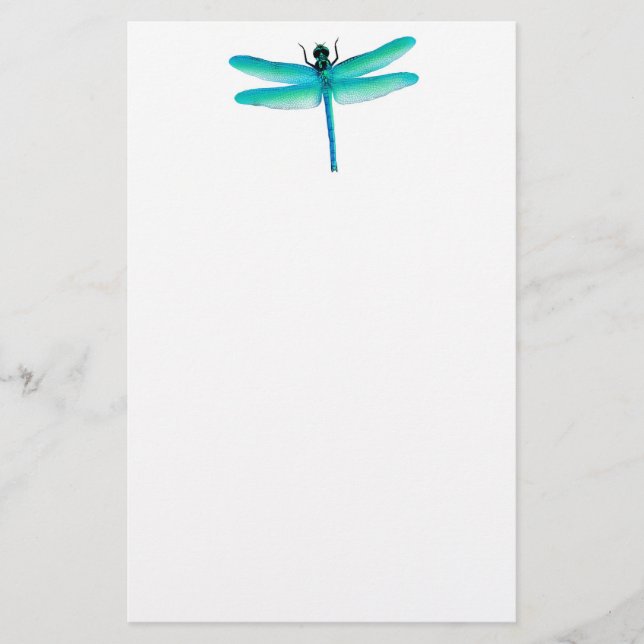 Grünes Libellen-Briefpapier Briefpapier (Vorderseite)