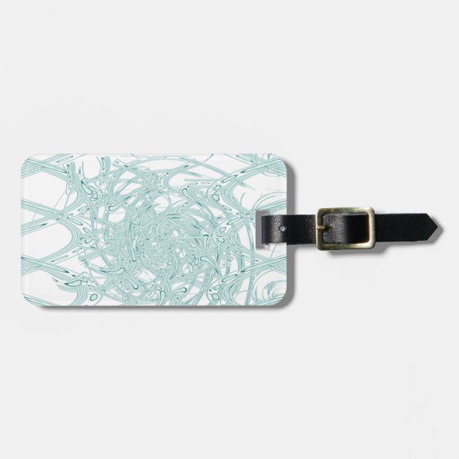 Grünes Licht in Weiß Gepäckanhänger (Vorderseite horizontal)